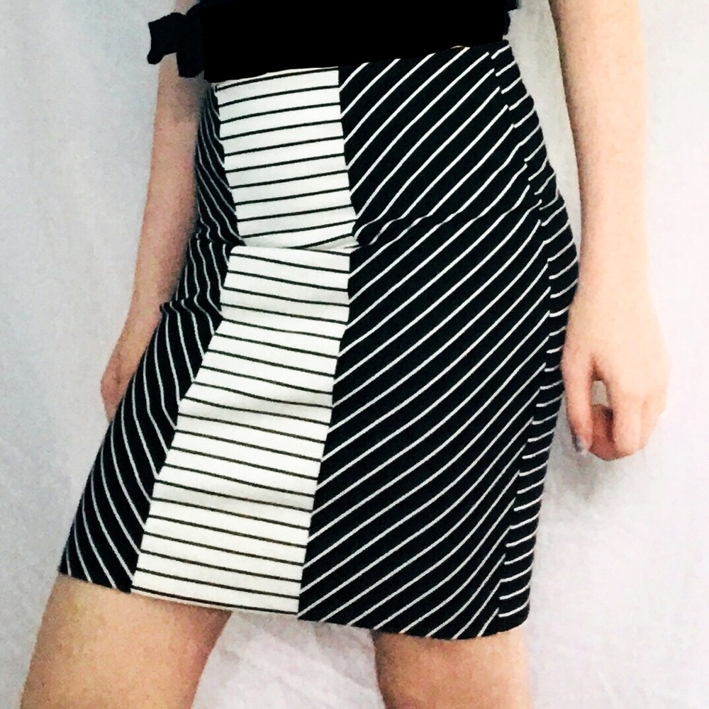 Women’s Torn by Ronny Kobo Striped Mini Skirt